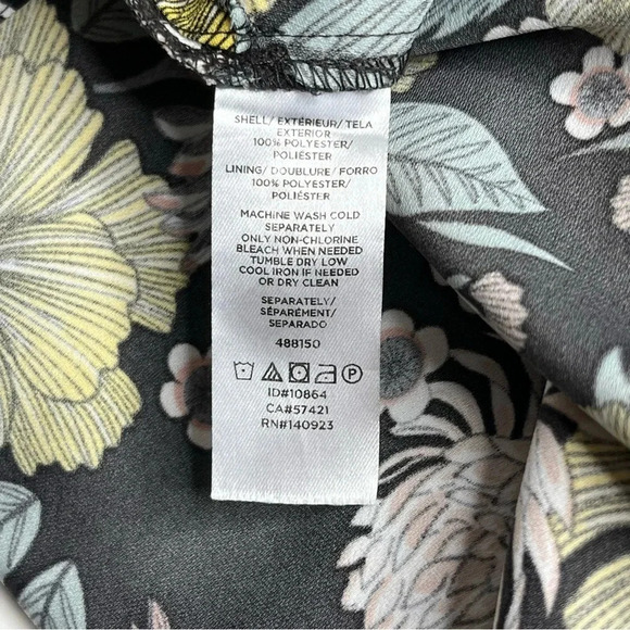 LOFT Black Floral Sleeveless Maxi Dress with Side Slits Size 14 - Picture 14 of 15